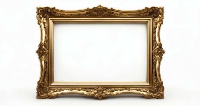  Elegant gold-framed mirror, perfect for home decor