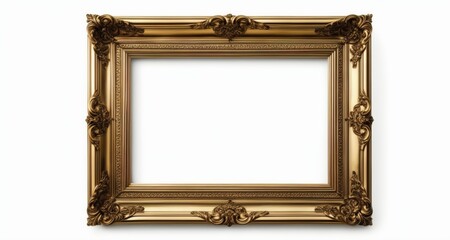  Golden frame, empty canvas, endless possibilities