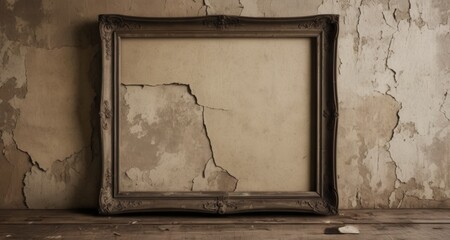  Awaiting Art - Empty Frame on Abandoned Wall