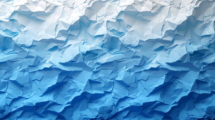 Obraz premium Gradient Effect of Light and Dark Blue on Crumpled Paper Surface