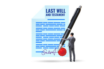 Last will and testament legal concept