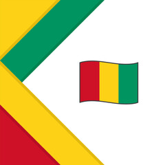 Guinea Flag Abstract Background Design Template. Guinea Independence Day Banner Social Media Post. Guinea Illustration