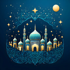 Islamic design greeting card background