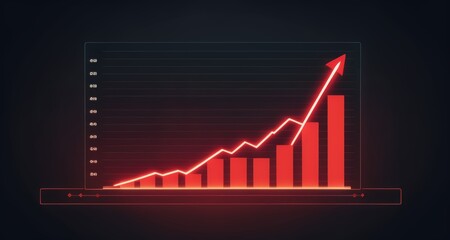 Fototapeta premium Rising Trend - A Visual Metaphor for Growth and Success
