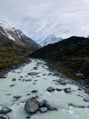 Fototapeta na wymiar River, Mount Cook National Park, New Zealand