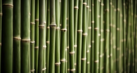  Bamboo forest in close-up, showcasing the unique structure of bamboo stalks
