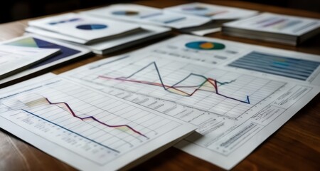  Analyzing trends with precision - A close-up of a detailed financial report