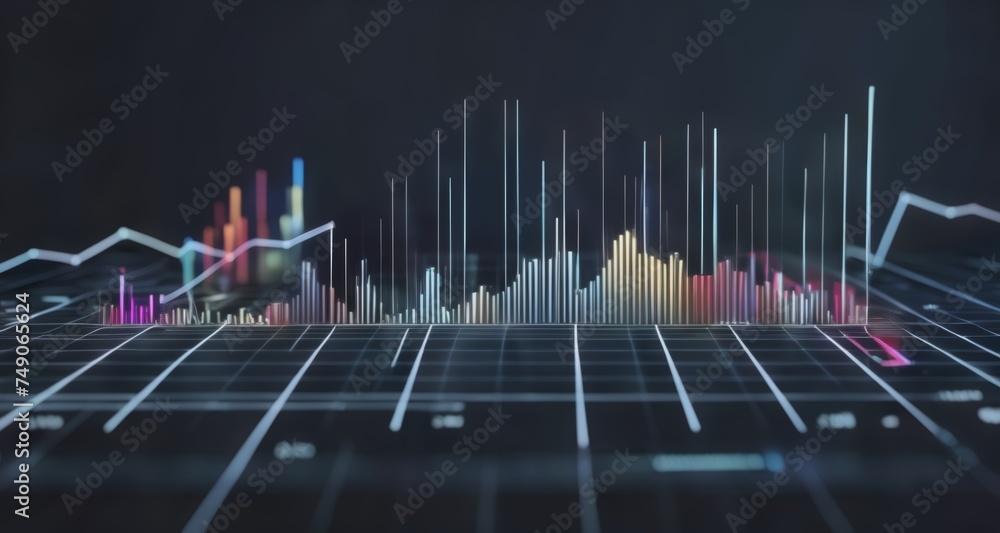 Poster digital cityscape - a future of data and technology