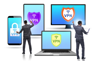 Fototapeta na wymiar Virtual private network VPN cyber concept