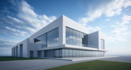  Modern architecture meets nature under a clear sky