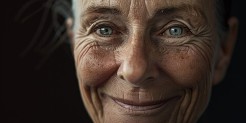 old lady with wrinkles, generative AI