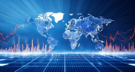  Global connectivity and financial data visualization