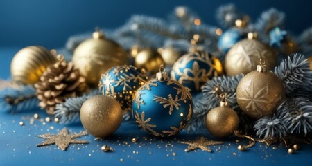  Elegant Christmas ornaments in a festive arrangement