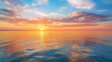 Fototapeta na wymiar sunset on ocean