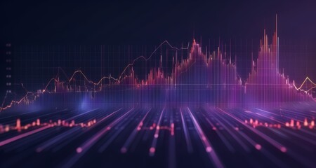  Electronic financial data visualization with colorful charts and graphs