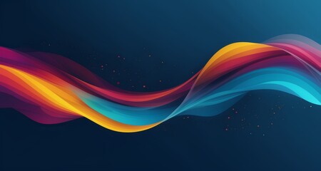  Vibrant abstract wave, perfect for energetic branding - obrazy, fototapety, plakaty