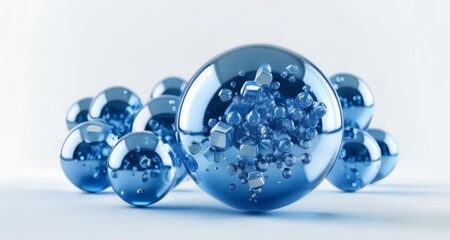  Ethereal blue spheres, perfect for a futuristic or abstract concept