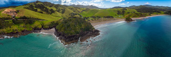 Beautiful coastline, Elliot bay in Northland, New Zealand
