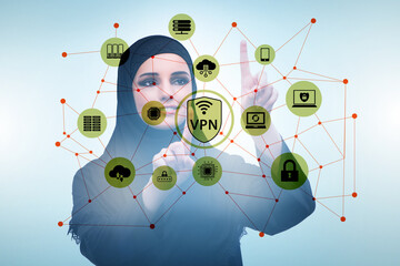 Virtual private network VPN cyber concept - obrazy, fototapety, plakaty