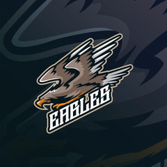 Eagles mascot logo design vector with modern illustration concept style for badge, emblem and t shirt printing. Eagles illustration for sport and esport team.
