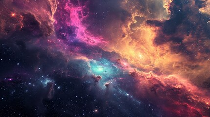 Fototapeta premium Unveiling cosmic beauty enchanting galaxies and nebulae