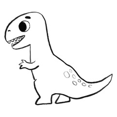 Cute Dinosaur Doodle Element