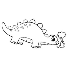 Cute Dinosaur Doodle Element