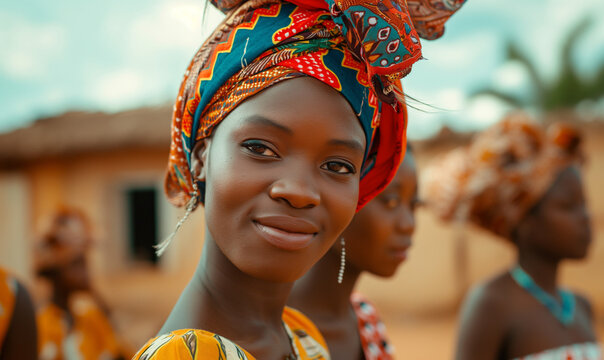 Portrait of a Smiling Young African Woman - Celebration of African World Heritage Day
