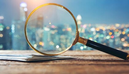 Magnifying glass and business growth