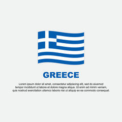 Obraz premium Greece Flag Background Design Template. Greece Independence Day Banner Social Media Post. Greece Background