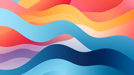 Abstract colorful wavy shapes and dots background