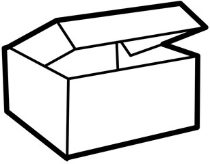 cardboard box open delivery package
