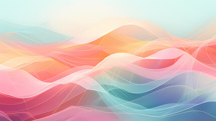 Obraz premium Abstract colorful wavy shapes and dots background