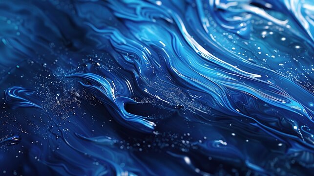 Abstract art blue paint background 