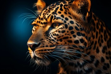 Portrait of a leopard-Close Up