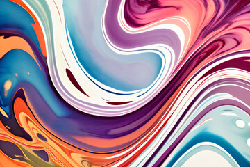 Closeup of abstract watercolor paint background texture with liquid fluid marbled paper texture banner texture. Generative AI (생성형 AI)