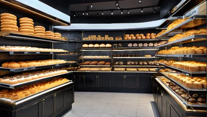 Papier peint adhésif Boulangerie bakery,store,shop,bread,Generative AI,