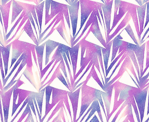 Abstract watercolour gradient painting on grunge textured background in purple and blue
