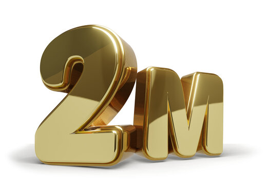 2M Dourado com Fundo Transparente e Sombra