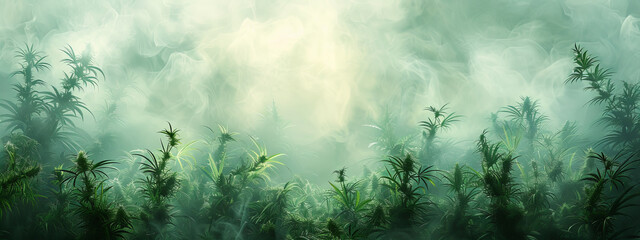 Cannabis plant close up of Marijuana Leaf - Powered by Adobe