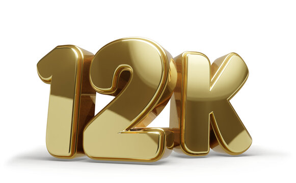 12k Dourado com Fundo Transparente e Sombra