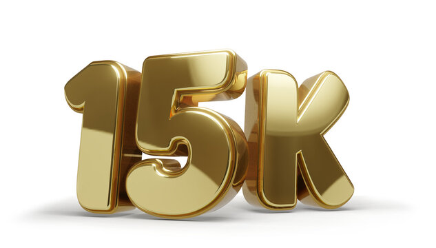 15k Dourado com Fundo Transparente e Sombra