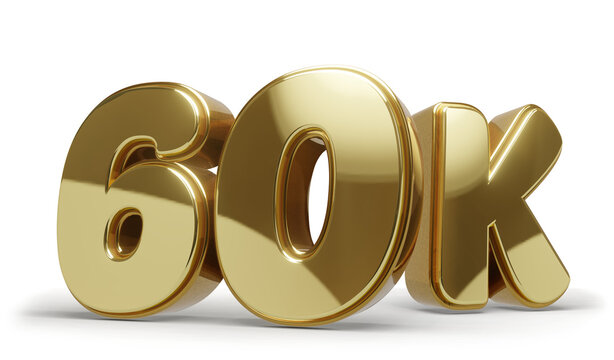60k Dourado com Fundo Transparente e Sombra