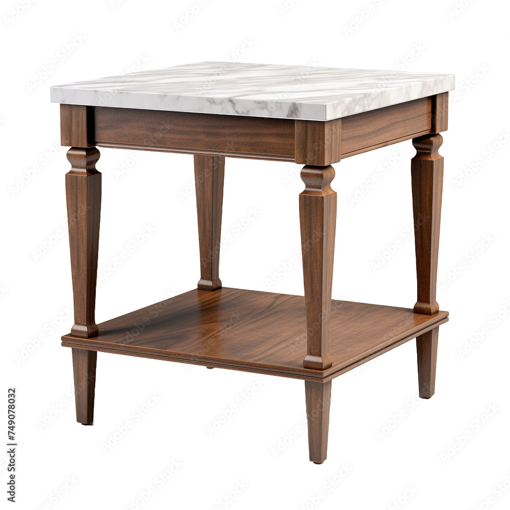 Poster side table isolated on transparent background