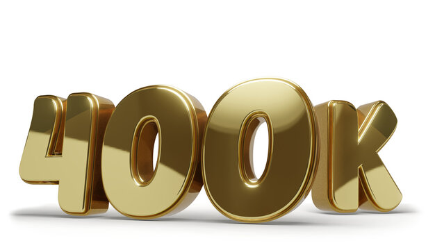 400k Dourado com Fundo Transparente e Sombra