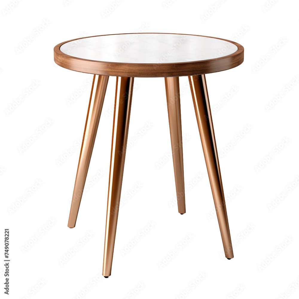 Poster side table isolated on transparent background