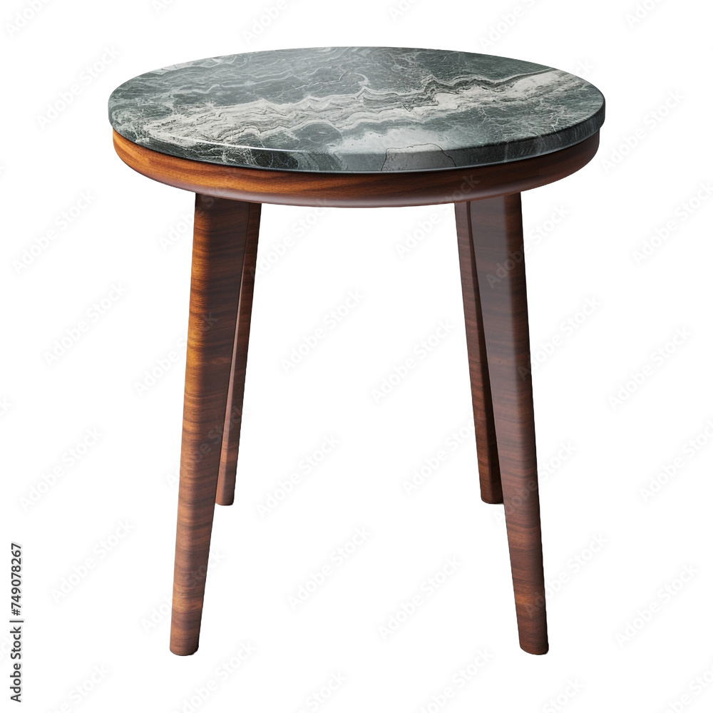 Poster side table isolated on transparent background