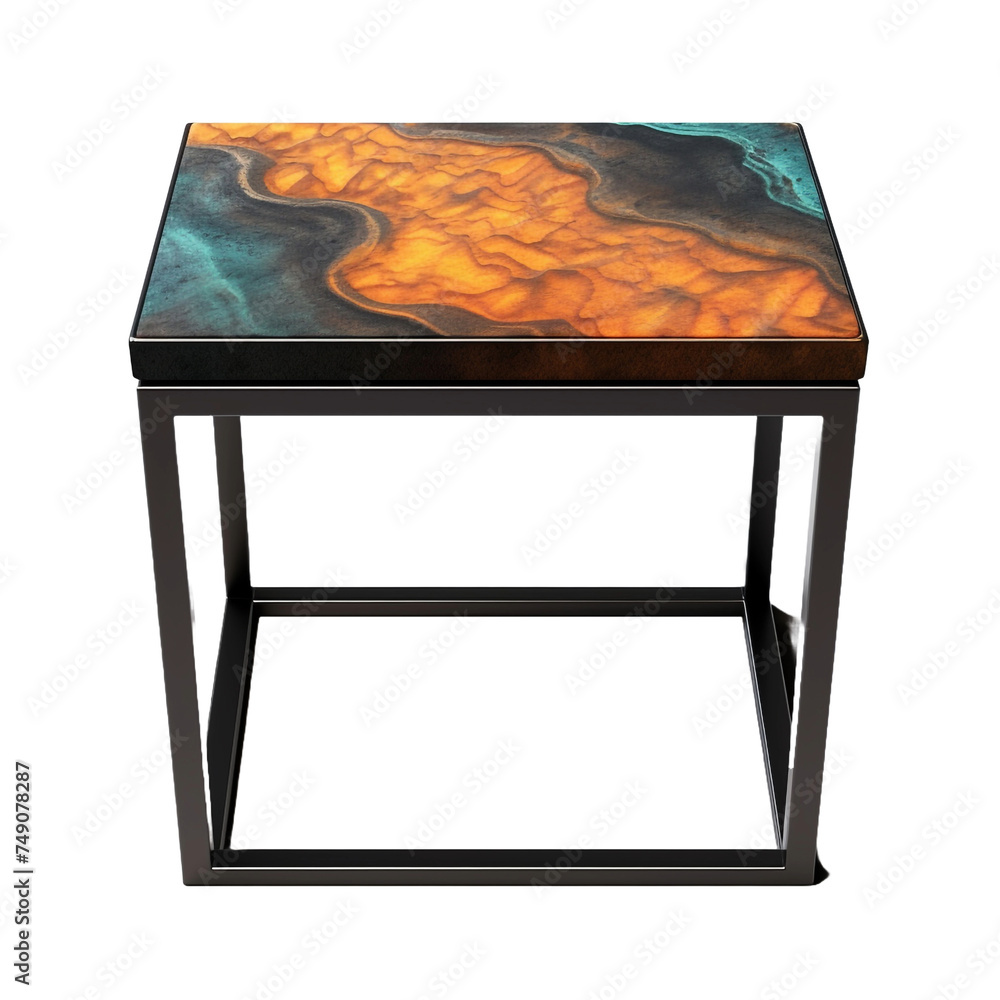 Poster side table isolated on transparent background