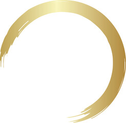 Gold circle line brush set. Element for design