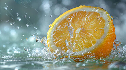 Lemon juice splashed